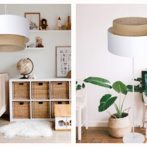 DUŻY ABAŻUR KLOSZ DO LAMPY BOHO JUTOWY 45 CM JUTA E27 WARIANTY