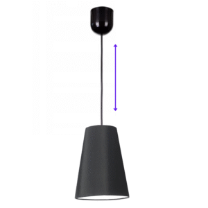 LAMPA WISZĄCA SUFITOWA ABAŻUR STOŻEK KOLORY E27 1-pkt