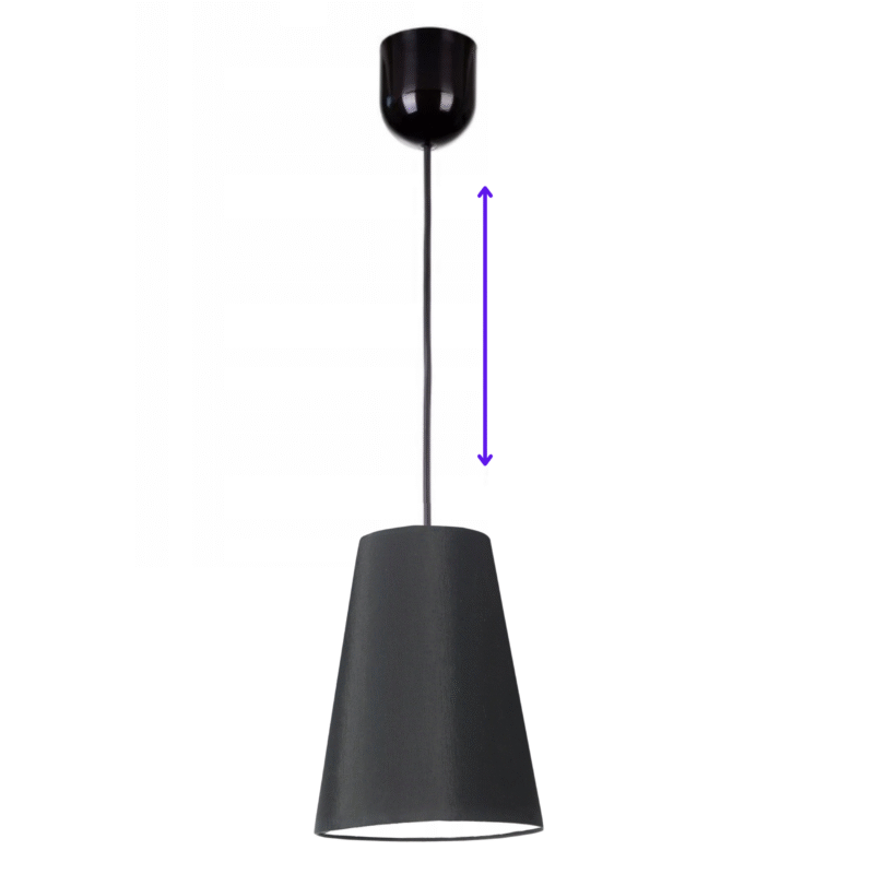 LAMPA WISZĄCA SUFITOWA ABAŻUR STOŻEK KOLORY E27 1-pkt