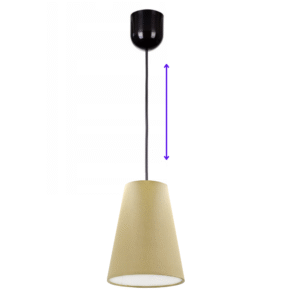 LAMPA WISZĄCA SUFITOWA ABAŻUR STOŻEK KOLORY E27 1-pkt