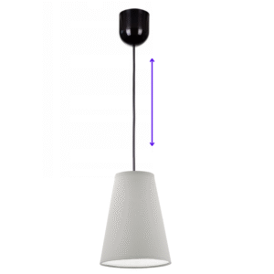 LAMPA WISZĄCA SUFITOWA ABAŻUR STOŻEK KOLORY E27 1-pkt