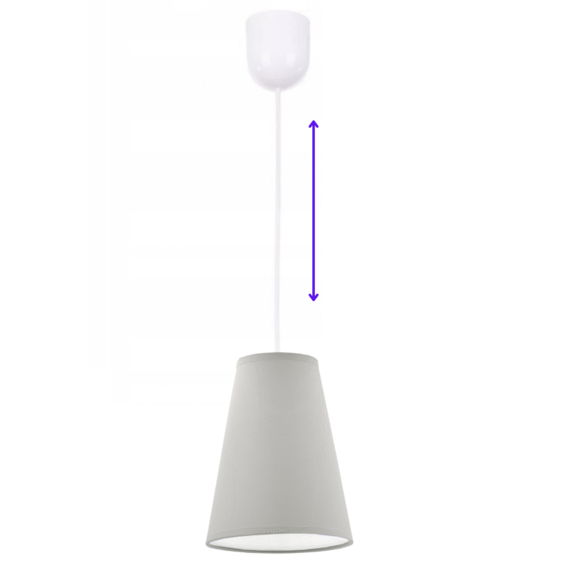 LAMPA WISZĄCA SUFITOWA ABAŻUR STOŻEK KOLORY E27 1-pkt