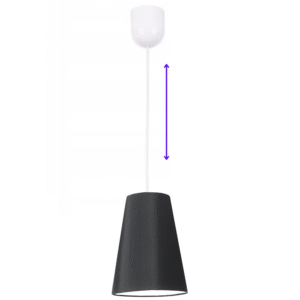 LAMPA WISZĄCA SUFITOWA ABAŻUR STOŻEK KOLORY E27 1-pkt