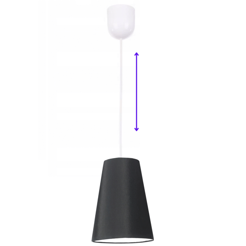 LAMPA WISZĄCA SUFITOWA ABAŻUR STOŻEK KOLORY E27 1-pkt