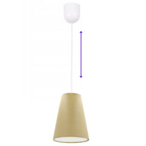 LAMPA WISZĄCA SUFITOWA ABAŻUR STOŻEK KOLORY E27 1-pkt
