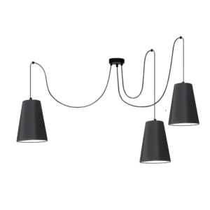 LISTWA LAMPA WISZĄCA SUFITOWA ABAŻUR STOŻEK KOLORY E27 PAJĄK 3-pkt