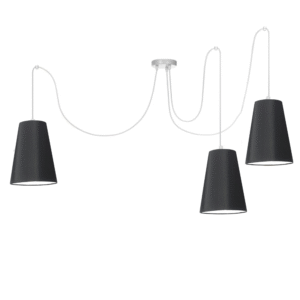 LISTWA LAMPA WISZĄCA SUFITOWA ABAŻUR STOŻEK KOLORY E27 PAJĄK 3-pkt