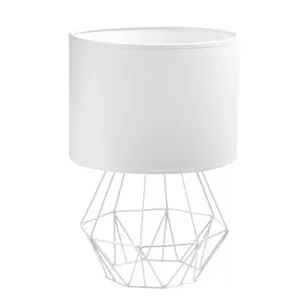 DWIE LAMPKI NOCNE STOŁOWE BIURKOWE ABAŻUR WALEC LED
