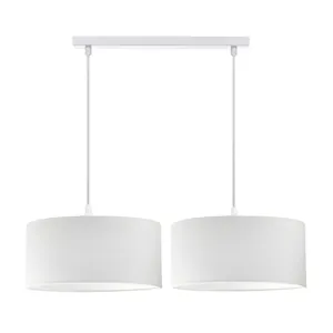 NOWOCZESNA WISZĄCA LAMPA ŻYRANDOL WALEC ABAŻUR LED 30 cm