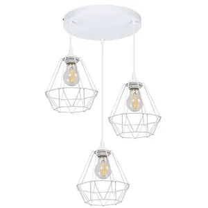 LAMPA SUFITOWA WISZĄCA DIAMENT BLACK LOFT LED E27