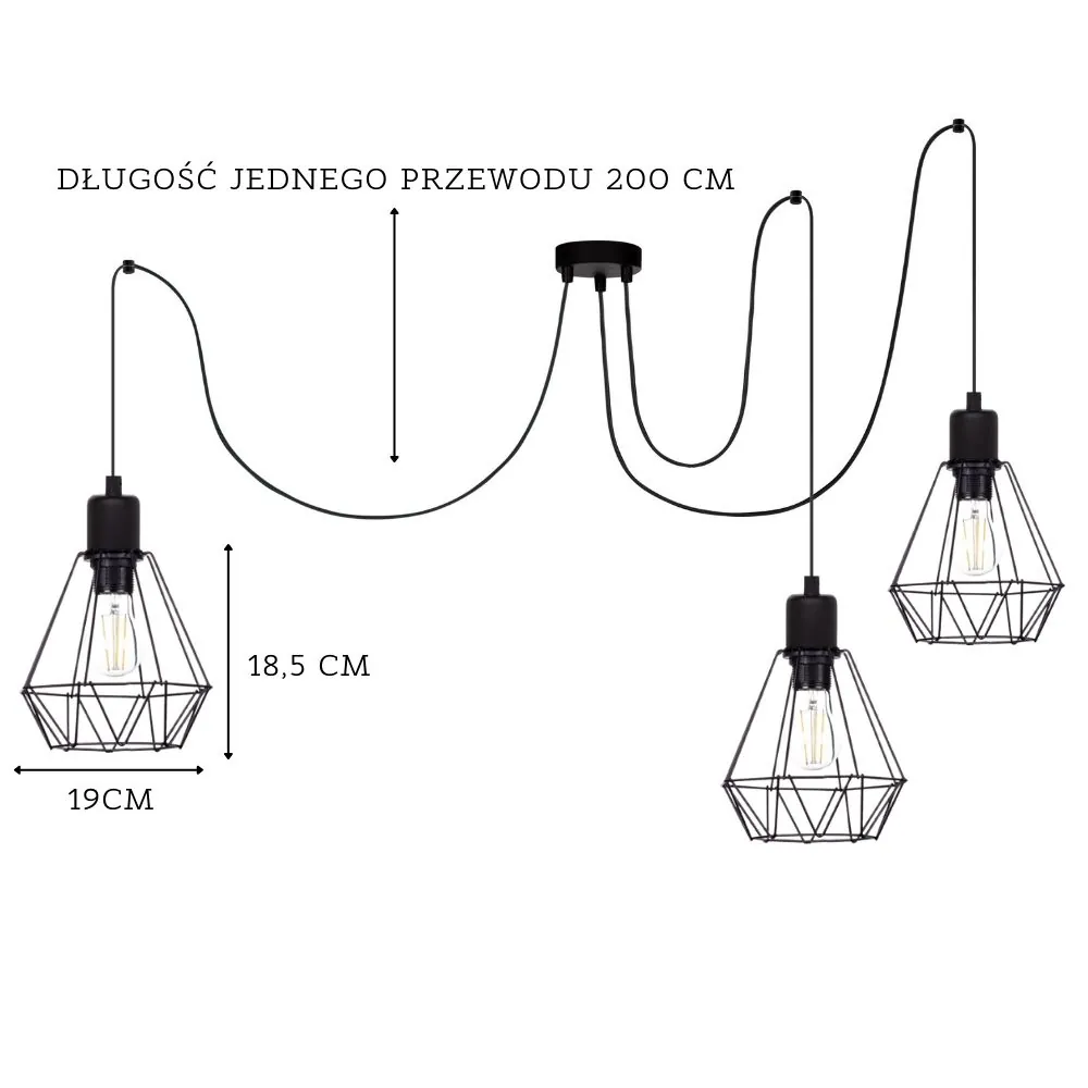 LAMPA SUFITOWA ŻYRANDOL SPIDER PAJĄK DIAMENT LOFT