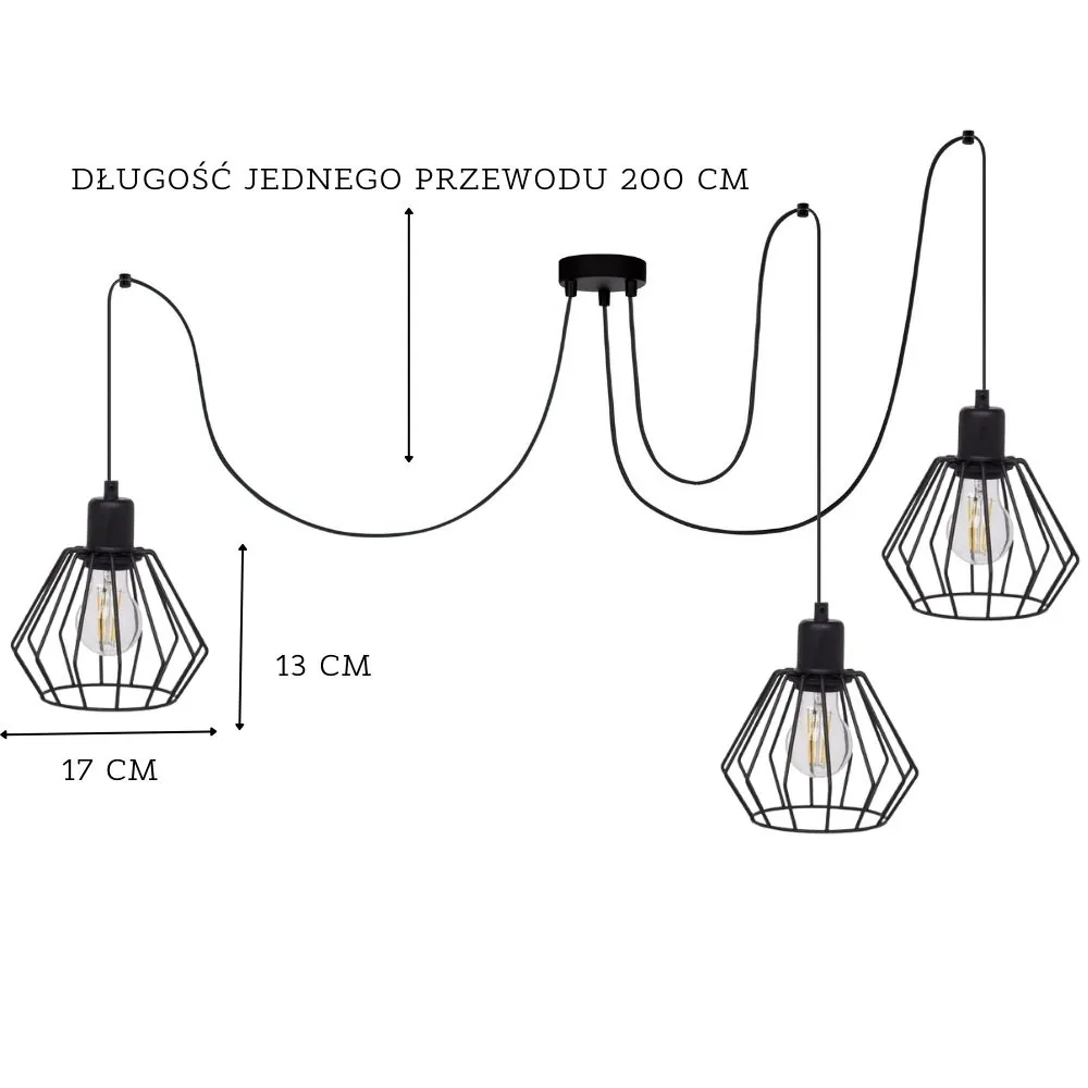 LAMPA SUFITOWA ŻYRANDOL SPIDER PAJĄK DIAMENT LOFT