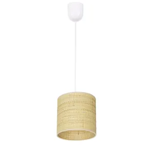 Moonlight-JUTA-abażur (1) LAMPA WISZĄCA 1PŁ SUFITOWA ABAŻUR RATAN 30CM