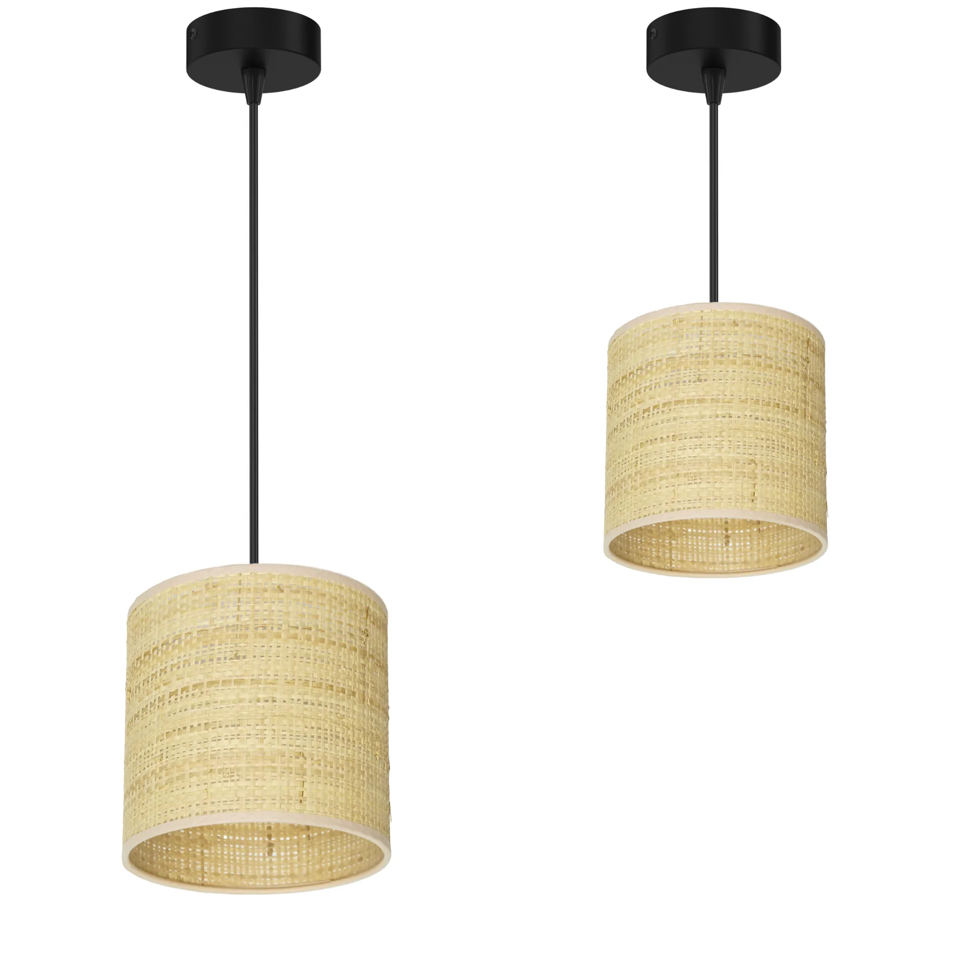 LAMPA WISZĄCA 1PŁ SUFITOWA ABAŻUR RATAN RATTAN LED WARIANTY 15 CM 20 CM 30 CM 40 CM
