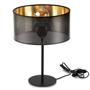 Moonlight-drewniany-abażur (14) LAMPKA NOCNA STOŁOWA Z ABAŻUREM DZIURKI GABINET 30 CM LED