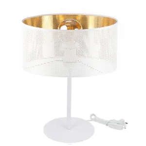 Moonlight-drewniany-abażur (15) LAMPKA NOCNA STOŁOWA Z ABAŻUREM DZIURKI GABINET 30 CM LED