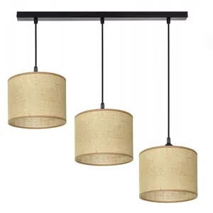 BOHO LAMPA WISZĄCA SUFITOWA ABAŻUR JUTOWA JUTA
