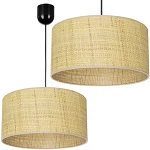 Moonlight-drewniany-abażur (6) LAMPA WISZĄCA 1PŁ SUFITOWA ABAŻUR RATAN 30CM