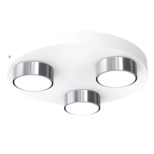 NOWOCZESNA LAMPA DO SALONU SUFITOWA PLAFON LED LOFT GX53 BIAŁY CHROM
