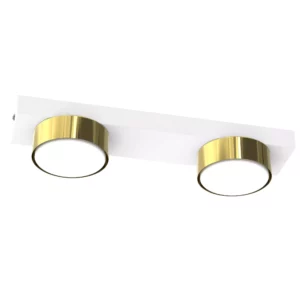 LAMPA DO SALONU SUFITOWA PLAFON LED LOFT GX53 BIAŁA GOLD