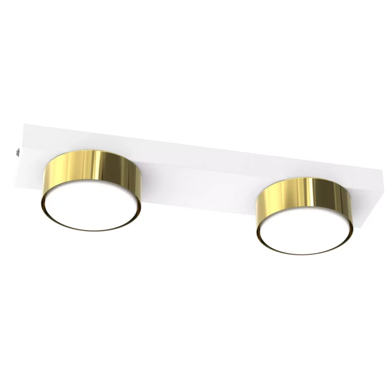 LAMPA DO SALONU SUFITOWA PLAFON LED LOFT GX53 BIAŁA GOLD