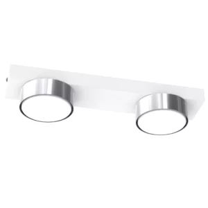 NOWOCZESNA LAMPA DO SALONU SUFITOWA PLAFON LED LOFT GX53 BIAŁY CHROM