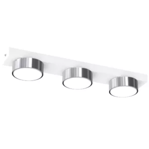 NOWOCZESNA LAMPA DO SALONU SUFITOWA PLAFON LED LOFT GX53 BIAŁY CHROM