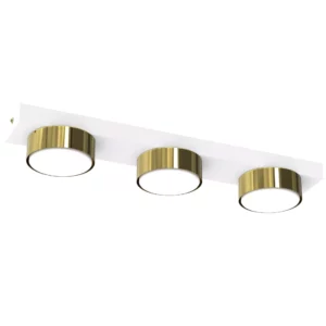 LAMPA DO SALONU SUFITOWA PLAFON LED LOFT GX53 BIAŁA GOLD