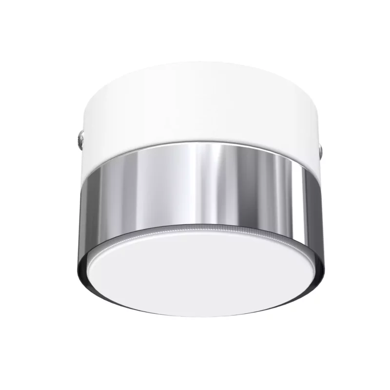 NOWOCZESNA LAMPA DO SALONU SUFITOWA PLAFON LED LOFT GX53 BIAŁY CHROM