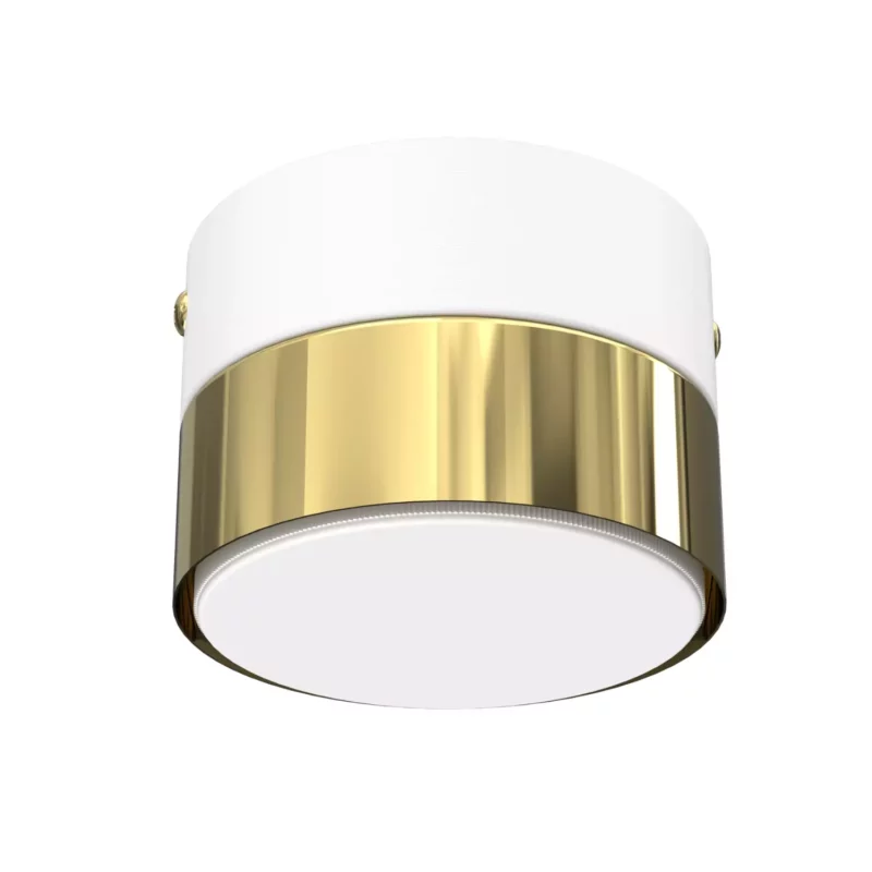 LAMPA DO SALONU SUFITOWA PLAFON LED LOFT GX53 BIAŁA GOLD