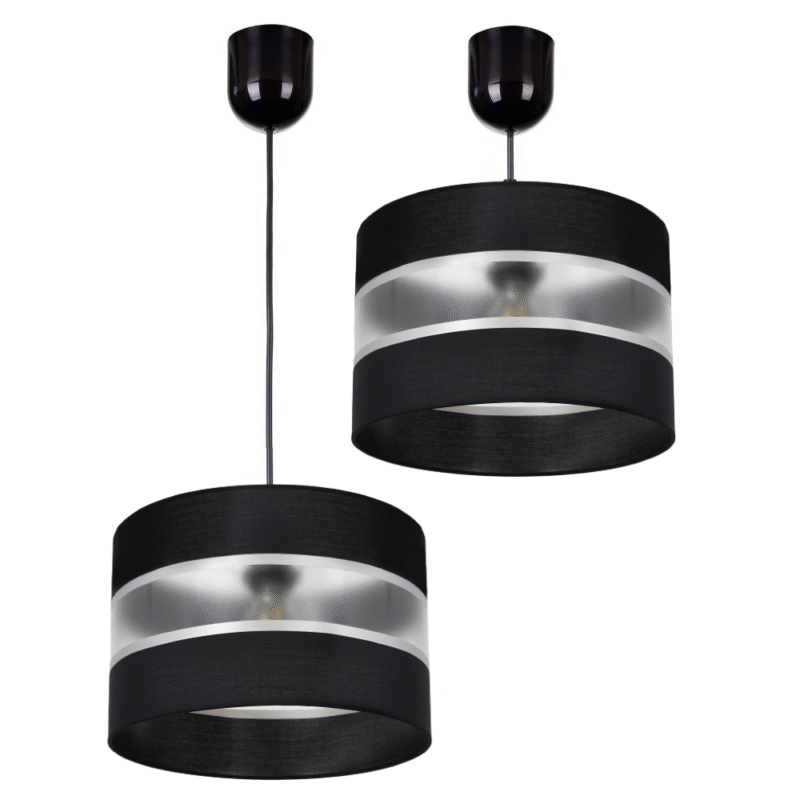 NOWOCZESNA LAMPA SUFITOWA WISZĄCA ABAŻUR ZWIS PASY
