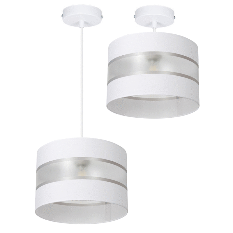 NOWOCZESNA LAMPA SUFITOWA WISZĄCA ABAŻUR ZWIS PASY
