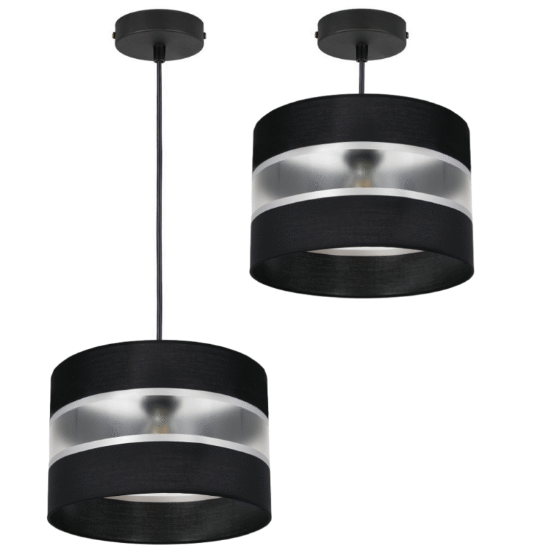 NOWOCZESNA LAMPA SUFITOWA WISZĄCA ABAŻUR ZWIS PASY