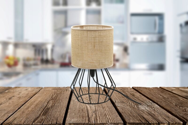 LAMPKA NOCNA STOŁOWA ABAŻUR JUTA DIAMENT E27 MINI