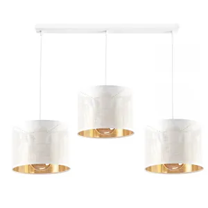 LAMPA WISZĄCA ŻYRANDOL AŻUR ABAŻUR Z DZIURKAMI