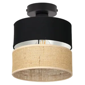 LAMPA SUFITOWA PLAFON JUTA BOHO JUTOWA DUO PASY