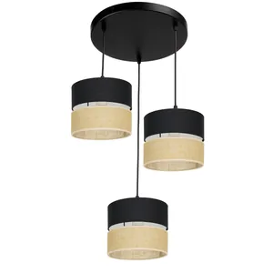 LAMPA WISZĄCA ŻYRADNOL JUTA BOHO JUTOWA DUO TALERZ