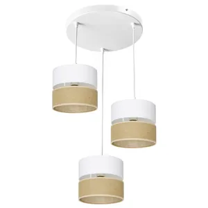 LAMPA WISZĄCA ŻYRADNOL JUTA BOHO JUTOWA DUO TALERZ