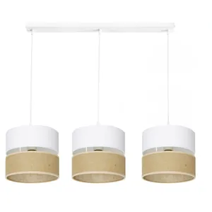 LAMPA WISZĄCA SUFITOWA JUTA BOHO JUTOWA PASY DUO