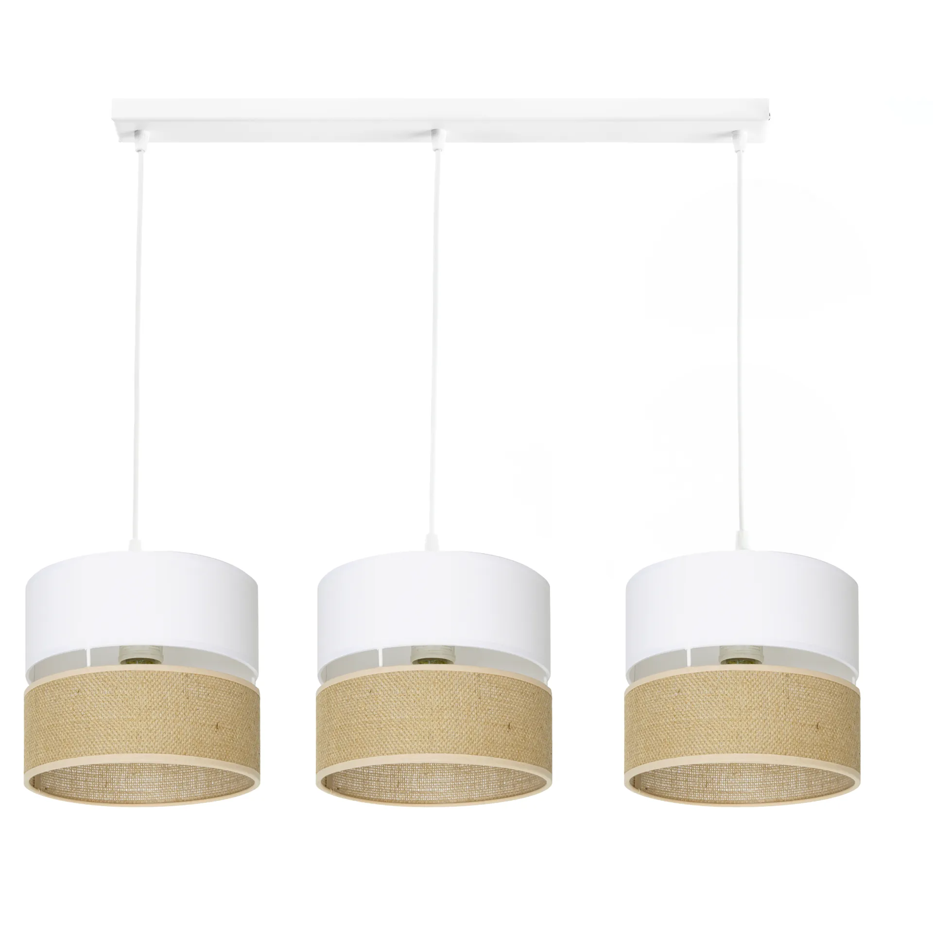 LAMPA WISZĄCA SUFITOWA JUTA BOHO JUTOWA PASY DUO