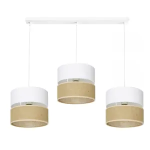 LAMPA WISZĄCA SUFITOWA JUTA BOHO JUTOWA PASY DUO