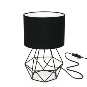 DWIE LAMPKI NOCNE STOŁOWE BIURKOWE ABAŻUR WALEC LED