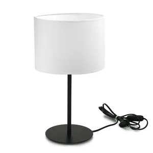 abazur-klosz-do-lamp-klasyczny-bialy LAMPKA NOCNA STOŁOWA BIURKOWA ABAŻUR WALEC LED E27 CZARNA