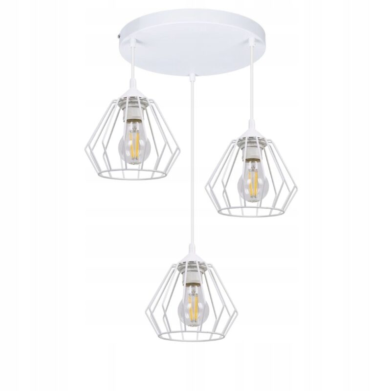 LAMPA SUFITOWA WISZĄCA DIAMENT BLACK LOFT LED E27