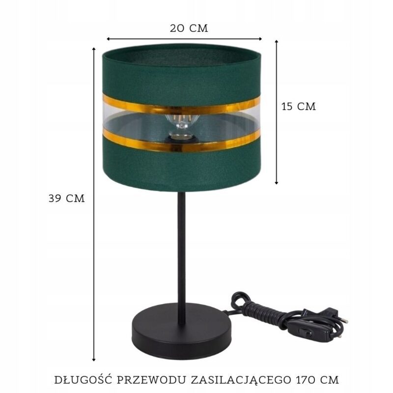 LAMPKA NOCNA STOŁOWA BIURKOWA E27 ZŁOTY LOFT