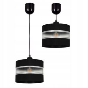 NOWOCZESNA LAMPA SUFITOWA WISZĄCA ABAŻUR ZWIS PASY