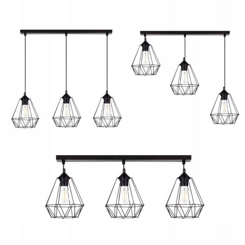 WISZĄCA NOWOCZESNA LAMPA SUFITOWA DIAMENT LOFT LED E27