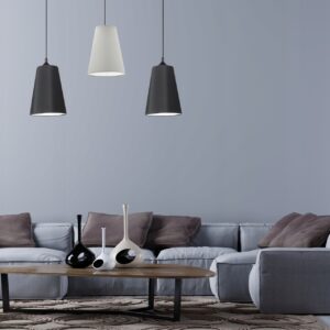 ABAŻUR KLOSZ DO LAMPY WISZĄCEJ KINKIETY PAJĄKA E27 STOŻEK KOLORY: SZARY / KASZMIR / CZARNY