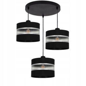 LAMPA WISZĄCA SUFITOWA ŻYRANDOL ZWIS SREBRO DESIGN