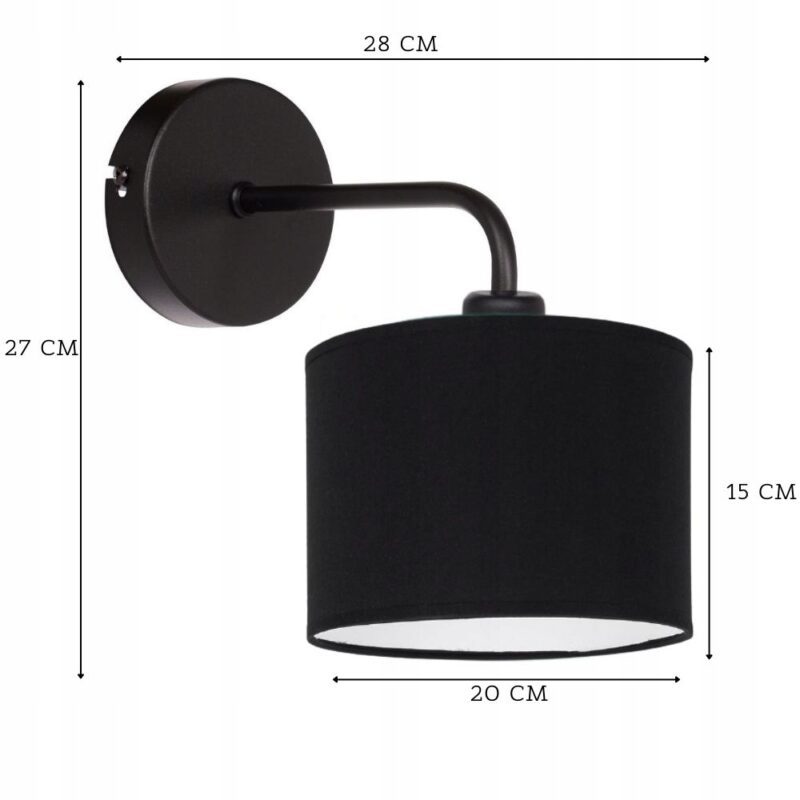 KLASYCZNA LAMPKA ŚCIENNA KINKIET WALEC E27 LED